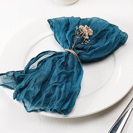 Cheesecloth Napkins Set of 6, 20 x 20 Inch Gauze Dinner Cloth Napkins, Handmade Square Rustic Tab... | Amazon (US)