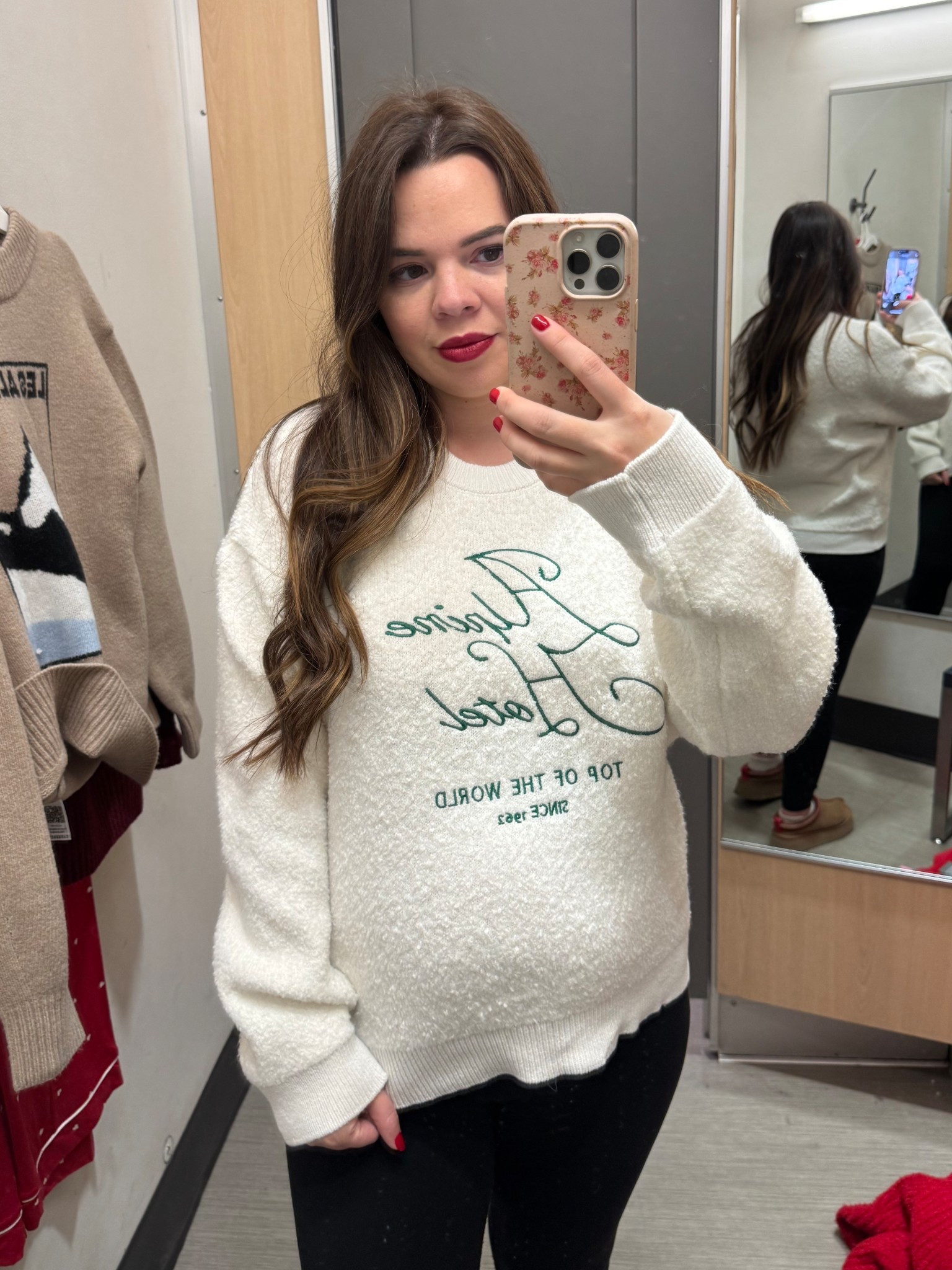 Wearing size XL. 27 weeks pregnant, 5’3”. 

#LTKmomlife #LTKHoliday #LTKBump