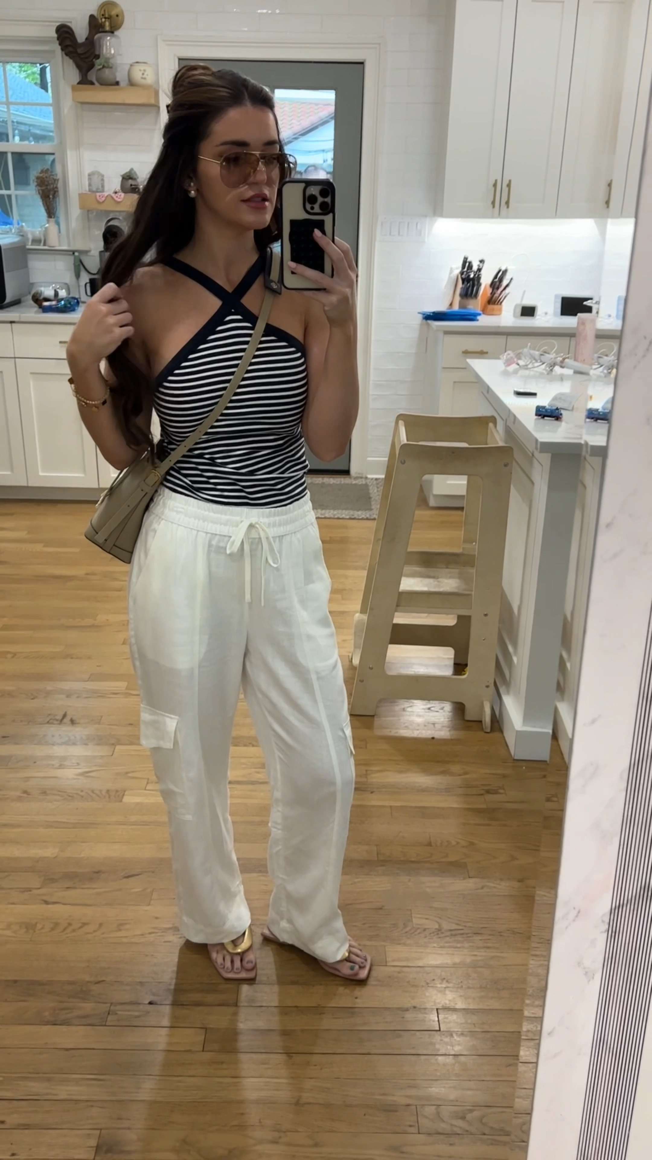 Memorial Day Outfit Idea. Linen pants 

#LTKVideo #LTKSeasonal #LTKFindsUnder50