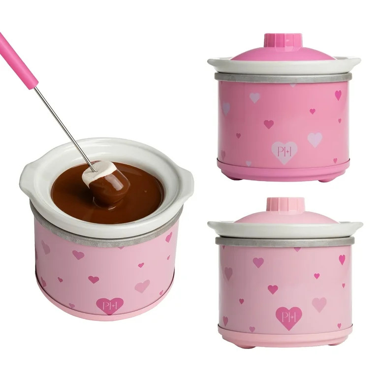 Paris Hilton 0.65 Qt Mini Dip and Food Warmers, Heart Design, Set of 2, Pink | Walmart (US)