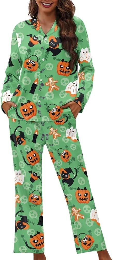 Pajamas for Women Set Long Pants Sleepwear Sets Soft Comfy Night Wear V-Neck Loungewear Cute Paja... | Amazon (US)