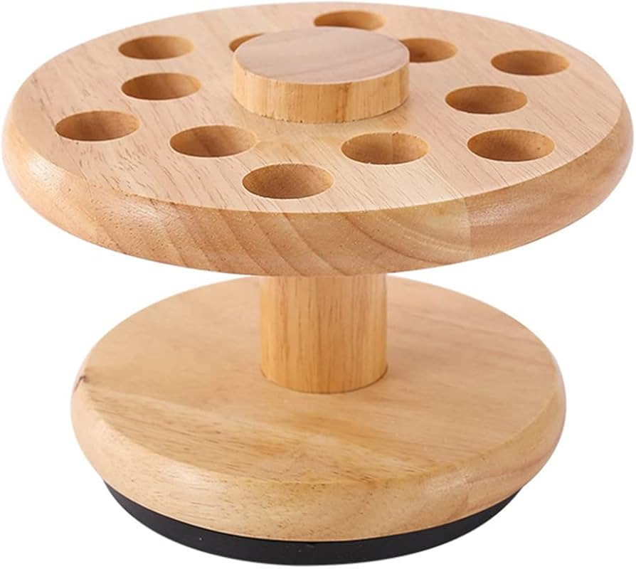 KALLORY Craft Salon Scissors Holder Rotatable Wooden Hairdresser Scissor Storage Case Keeper Shea... | Amazon (US)