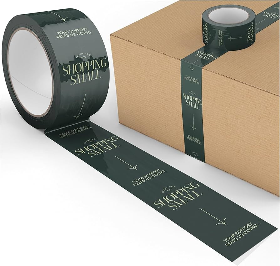 Thank You for Shopping Small, Dark Green Mint Cute Designer Packing and Shipping Tape for Small B... | Amazon (US)