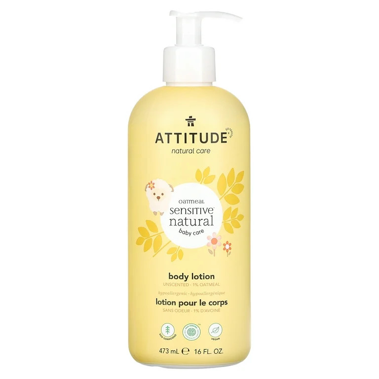 ATTITUDE Oatmeal Sensitive Natural,  Body Lotion, Unscented, 16 fl oz (473 ml) | Walmart (US)