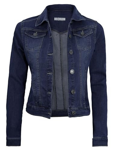 DISC Lightweight Womens Jean Jackets - Women Denim Jacket | [612823361] Janice DarkBlue, XS | Amazon (US)