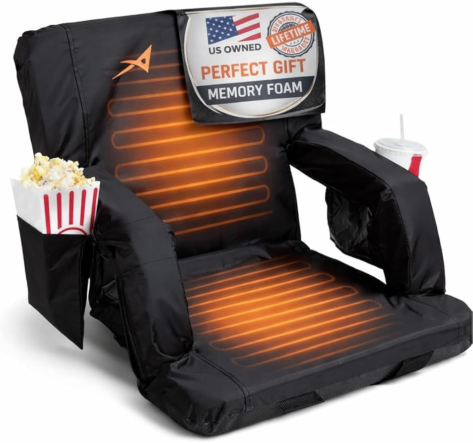 ACELETIQS Heated Stadium Seats for Bleachers with Back Support - Upgraded Model and Extra Heat - ... | Amazon (US)
