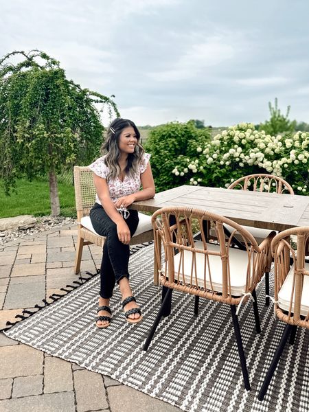 Sign up as a Walmart+ member!  30 day free trial!  As a Walmart+ member, you get free shipping on home decor, furniture, beauty products, and clothing!  Free grocery delivery and earn rewards to use on your next purchase!  #walmartpartner #walmartplus #walmartbeauty 

Outdoor furniture - patio furniture - outdoor dining - floral top - teen top - mom top - hair clips - create waves using a curling iron - black braided sandals 

#LTKFind #LTKhome #LTKsalealert