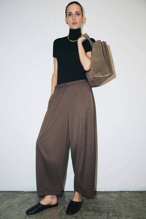 ZW COLLECTION WIDE LEG PANTS | Zara US