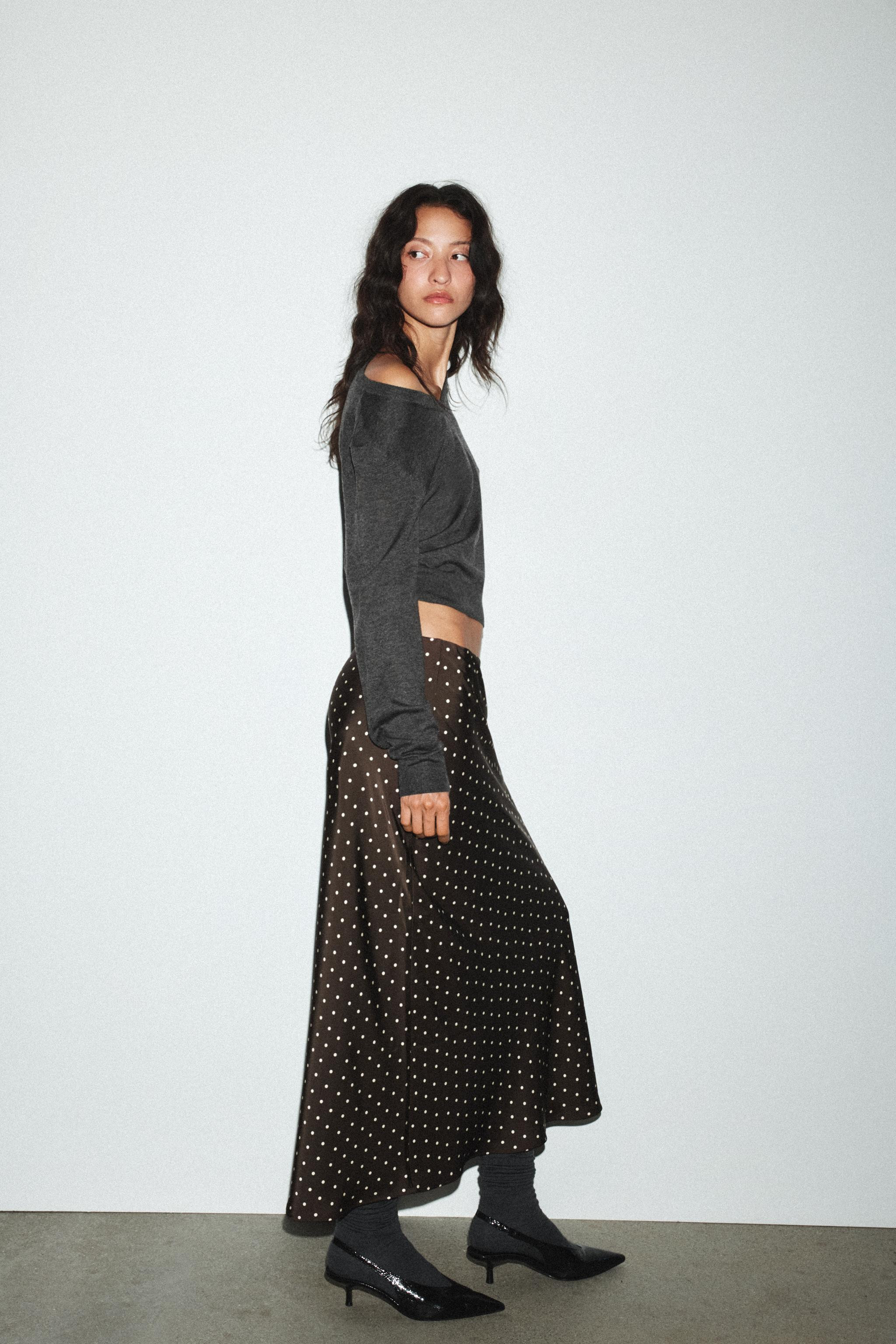 SATIN MIDI SKIRT | Zara US