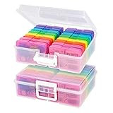 IRIS USA 4" x 6" Storage-16 Inner Keeper Organizer Cases Storage Containers Box for Photos, Multicol | Amazon (US)