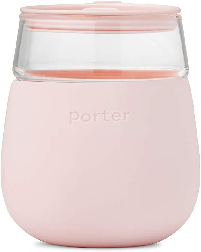W&P Porter Portable Cocktail Glass with Protective Silicone Sleeve | 15 Ounces Blush | On-the-Go ... | Amazon (US)