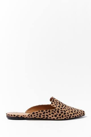 Faux Suede Leopard Print Mules | Forever 21 (US)