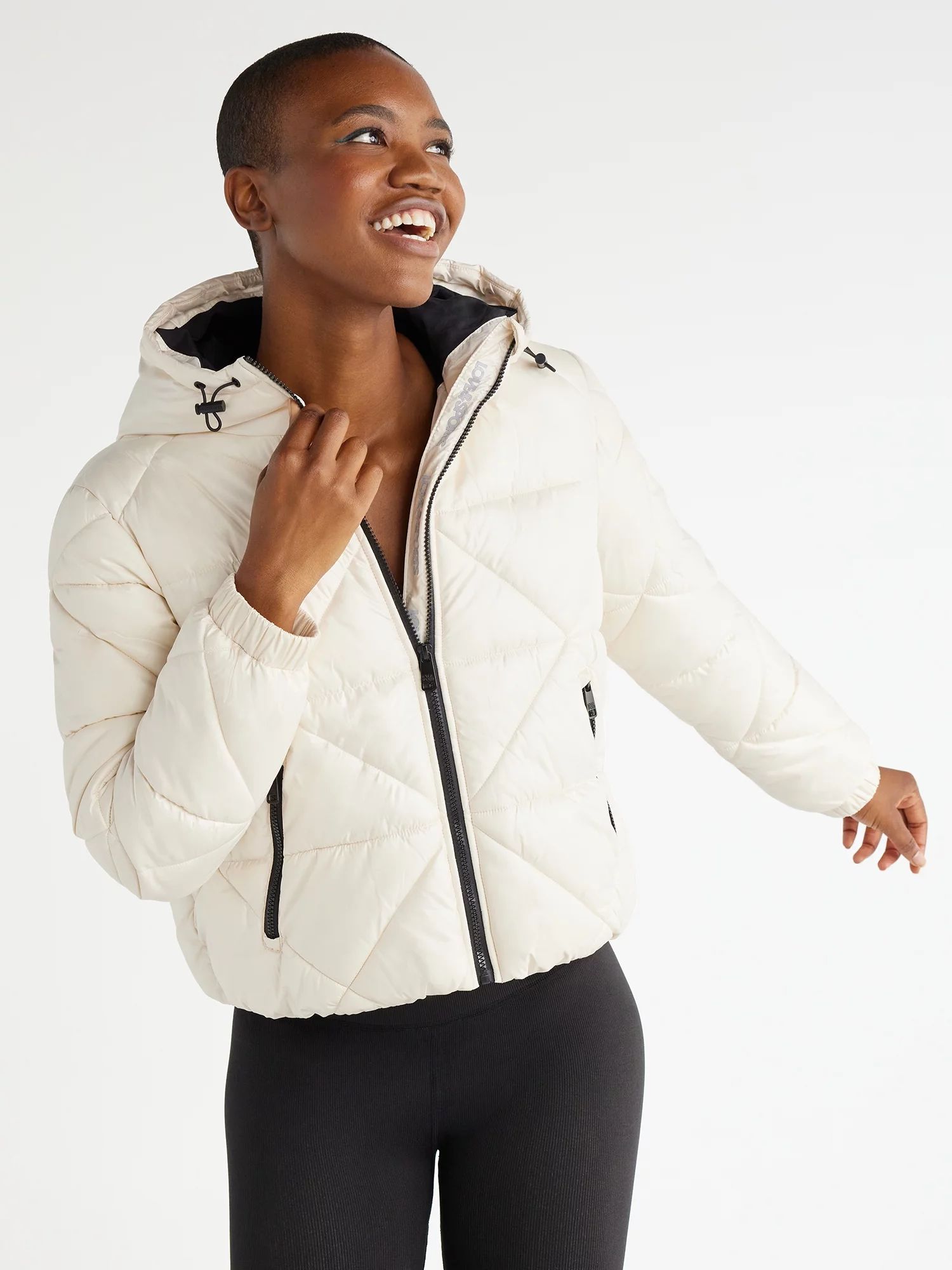 Love & Sports Women's Puffer Jacket with Hood, Sizes XS-3XL | Walmart (US)