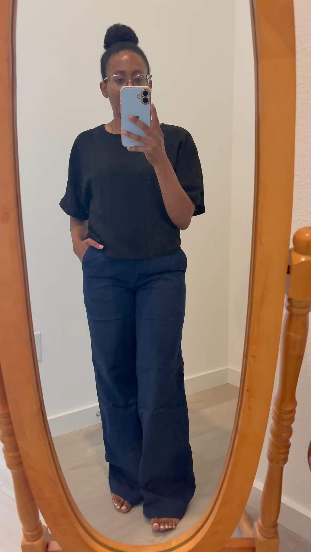 These are my fave pair of pants. Yes the length is long but I just pair them with my platform New Balance and I’m ready to go. But of course you can wear them anywhere. Size S. 

They only have one size available in the blue and that’s the 0. The same size I have. but in khaki they have a few sizes left. They come in blue and khaki. 

#pants #flare #loft

#LTKFindsUnder50 #LTKSeasonal #LTKSaleAlert