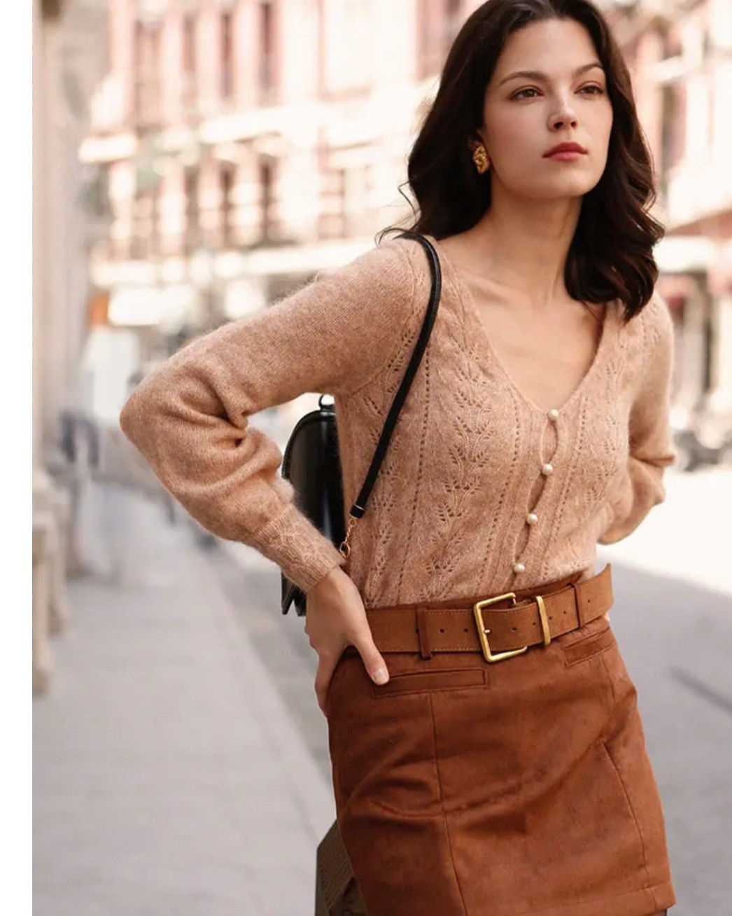 Product Features:

Fully lined in mid-rise silhouette
Aesthetic pocket accents and belt loops
Concealed center back zip closure for a clean finish
Fit Details:

Slim fit designed to sit mid-waist.
Model is 5'3" and 110 lbs, wearing size XS
Length from waist: 38cm/15in, hits mid-thigh
Fabric & Care:

90% Polyester, 10% Spandex
Medium-weight faux suede with light stretch
Dry clean only. Steam to refresh.

#LTKGiftGuide #LTKCyberWeek #LTKSaleAlert