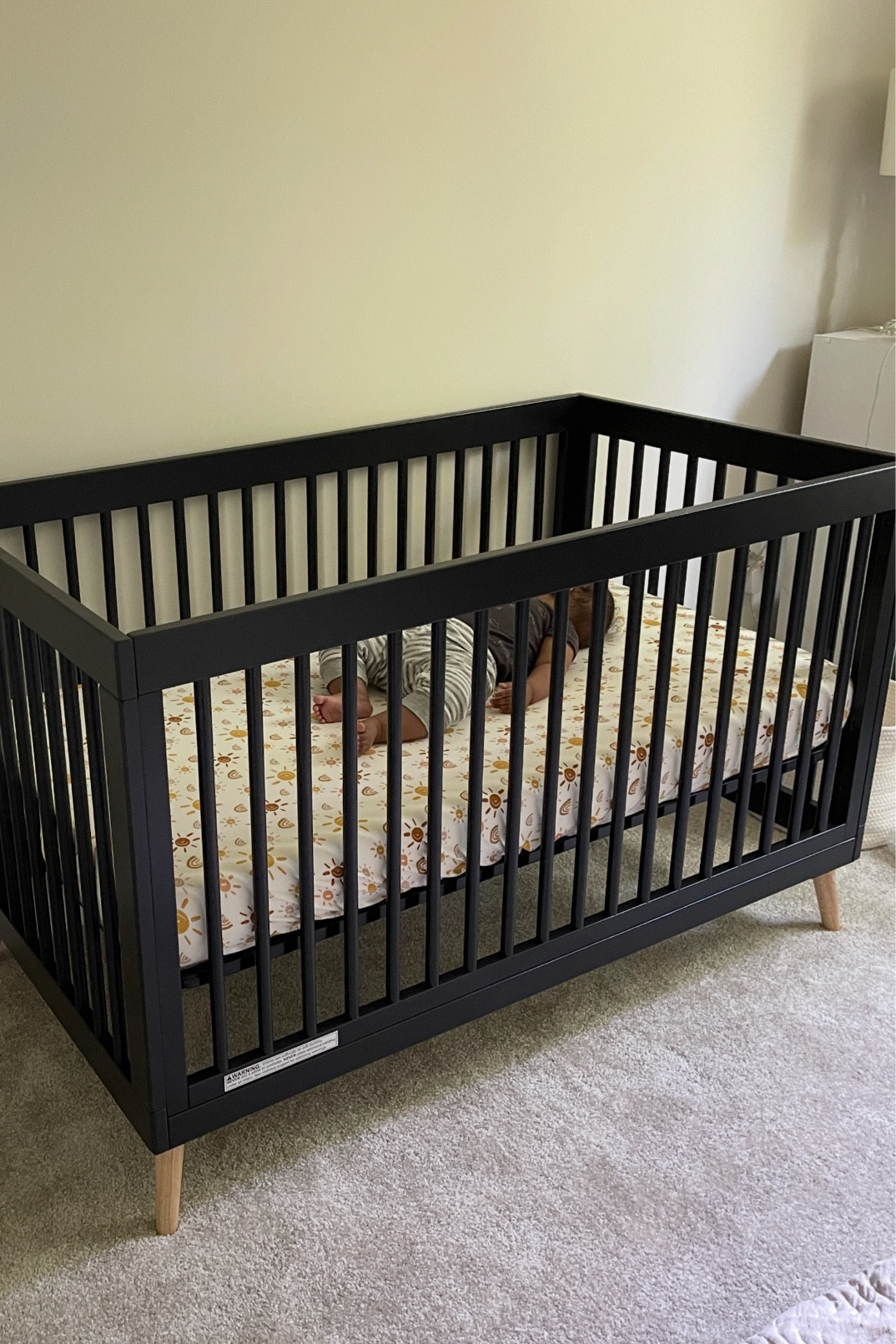 Crib turned toddler bed! 