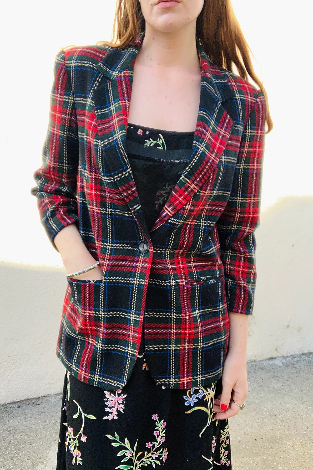 Vintage Prophecy Plaid Blazer Selected by The Curatorial Dept. | Free People (Global - UK&FR Excluded)