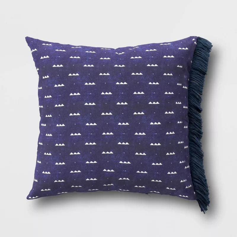 22"x22" Arete Outdoor Throw Pillow Navy Blue - Threshold™ | Target