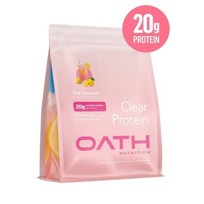 Oath Nutrition 18 Servings Cleary Whey Protein Powder - Pink Lemonade - 20g Protein | Target