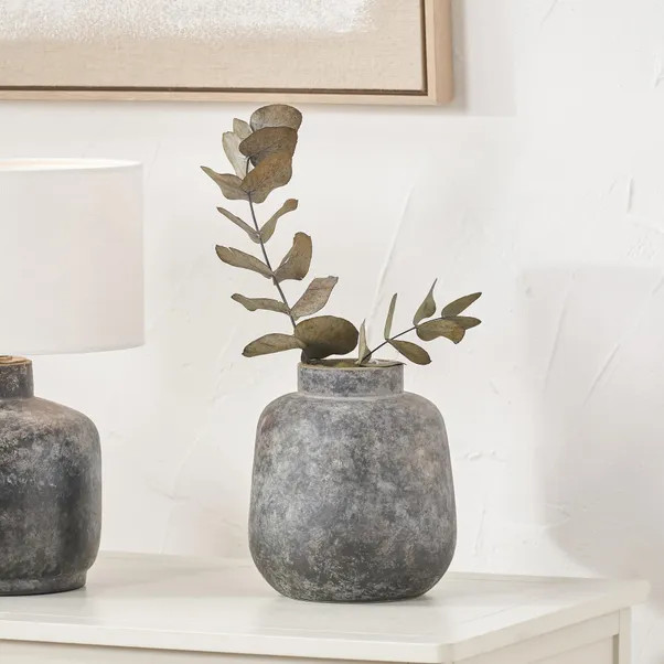 Vulcan Grey Volcanic Stoneware Vase | Dunelm (migrated)