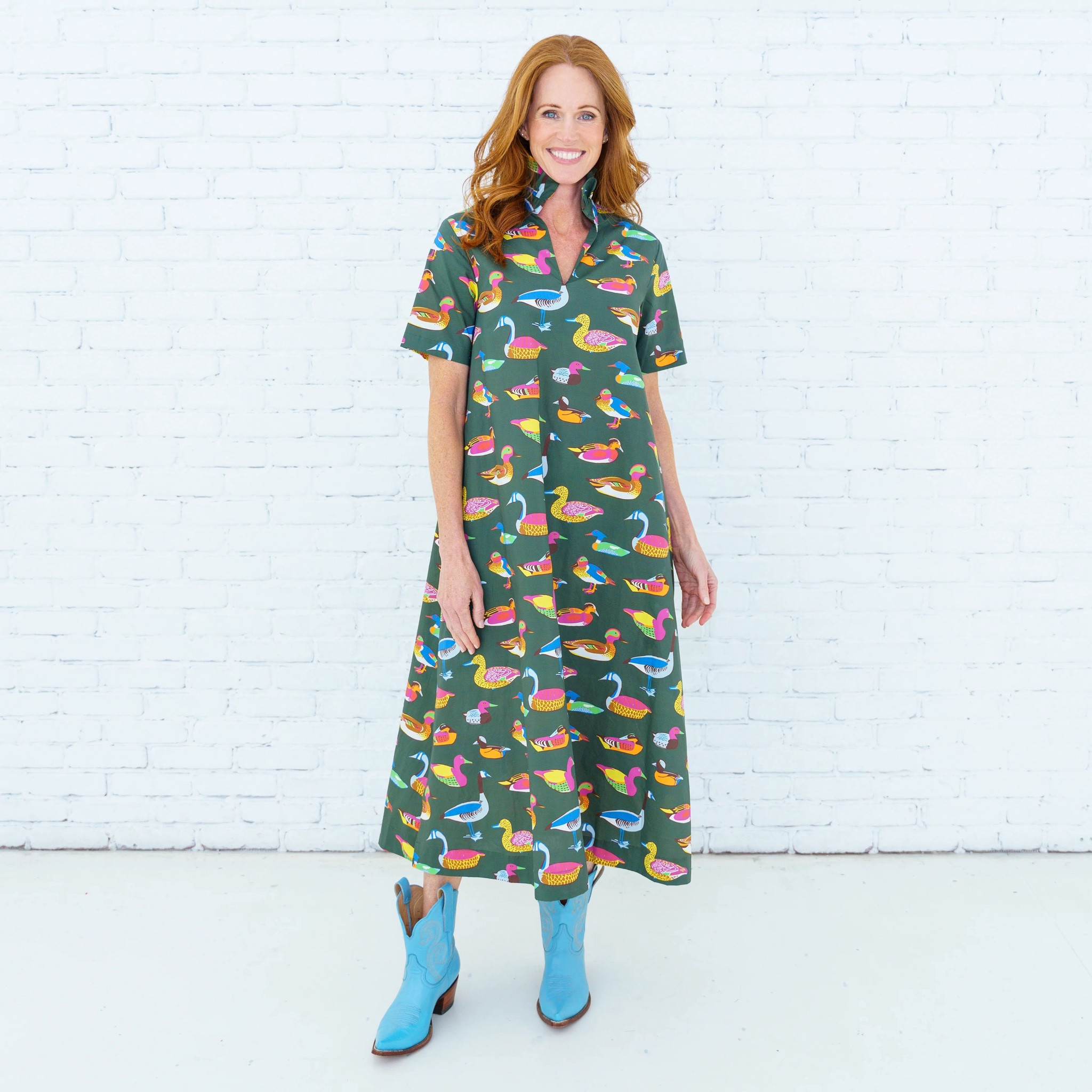 The cutest duck print outfits for fall 🦆💚 This colorful mallard print comes in a button-front midi dress and a matching puff-sleeve top and skirt set—perfect for hunting season, Thanksgiving, fall festivals, game day weekends, or any Southern girl who loves a playful statement print. Pair with colorful cowboy boots for an easy Southern-chic look!

Shop the duck print dress, matching set, fall fashion finds, and women’s cowboy boots through my LTK. 🛍️

#LTKSeasonal #LTKStyleTip #LTKFindsUnder100 #FallOutfit #FallFashion #SouthernStyle #SouthernFashion #DuckPrintDress #MallardPrint #HuntingSeasonStyle #ThanksgivingOutfit #GameDayOutfit #CowboyBootOutfit #WesternStyle #MidiDress #MatchingSet #StatementDress #ColorfulFashion #BoutiqueStyle #SouthernGirlStyle

#LTKgrwm #LTKootd #LTKmomlife