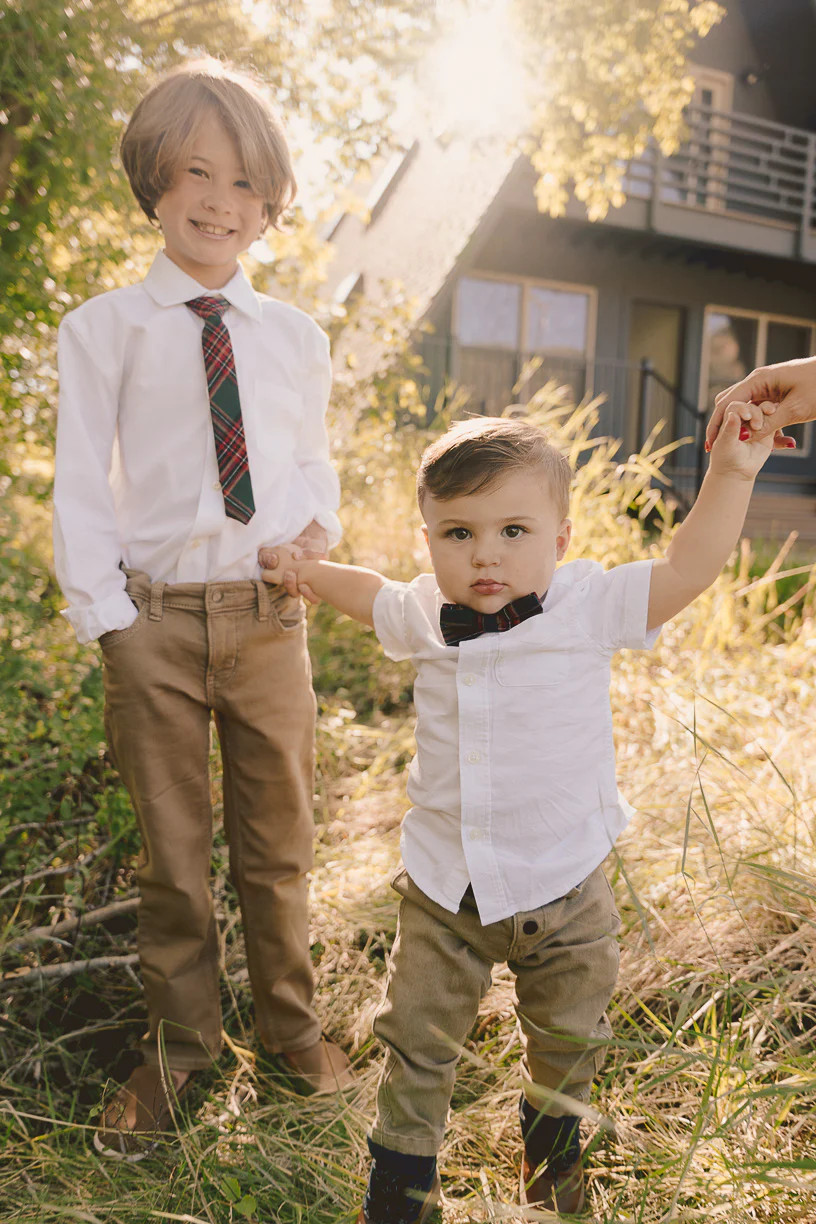 Margo Boy's Tie in Green Plaid | Ivy City Co