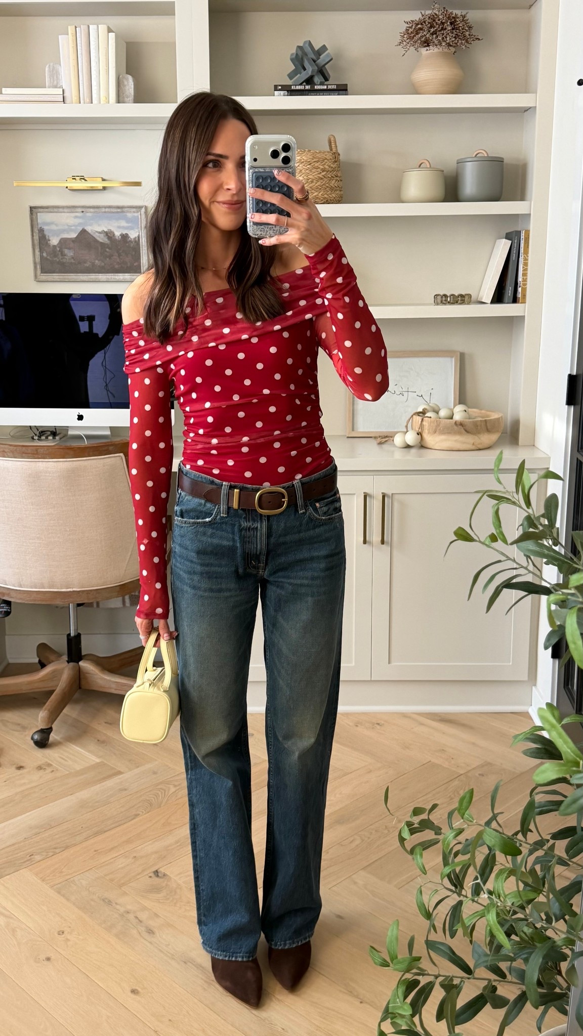 Tonight’s dinner fit! 🍽️🍸 
Off the shoulder top: true to size (S) 
Jeans: tts (I have a size up 27 for a relaxed fit, fit is semi loose on my waist. I’m 5’7” and I need a little heel with these!
Booties: size up if between 


#LTKSeasonal #LTKootd #LTKTall