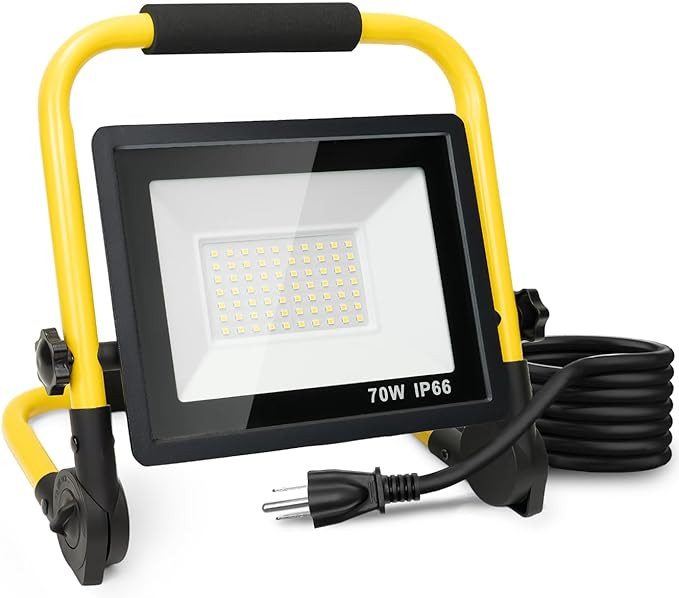10000LM LED Work Light: Portable Work Light with 5FT Cord - IP66 Waterproof Flood Light for Outdo... | Amazon (US)