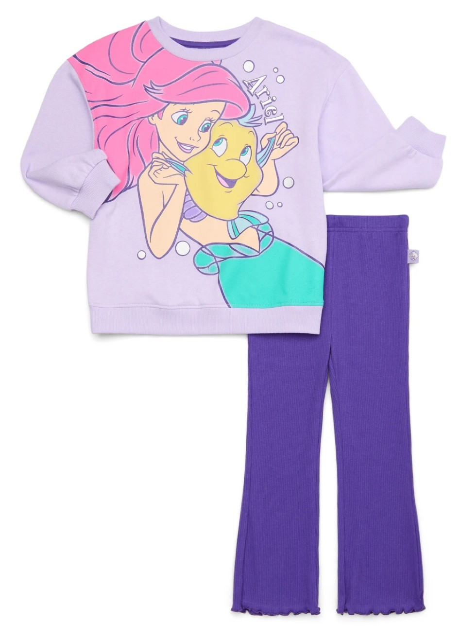 THE CUTEST! 🧜‍♀️ Disney Princess Toddler Girl Ariel Graphic Sweatshirt and Leggings Set