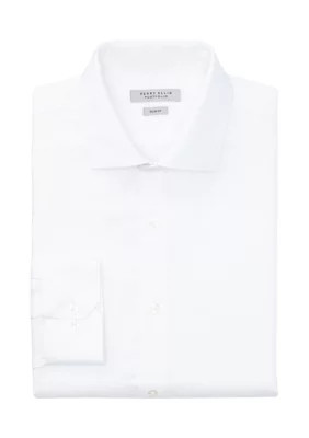 Perry Ellis Men's Solid Dress Shirt, White, 14 - 14.5 32/33 | Belk