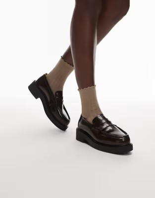 & Other Stories premium leather loafers in brown | ASOS (Global)
