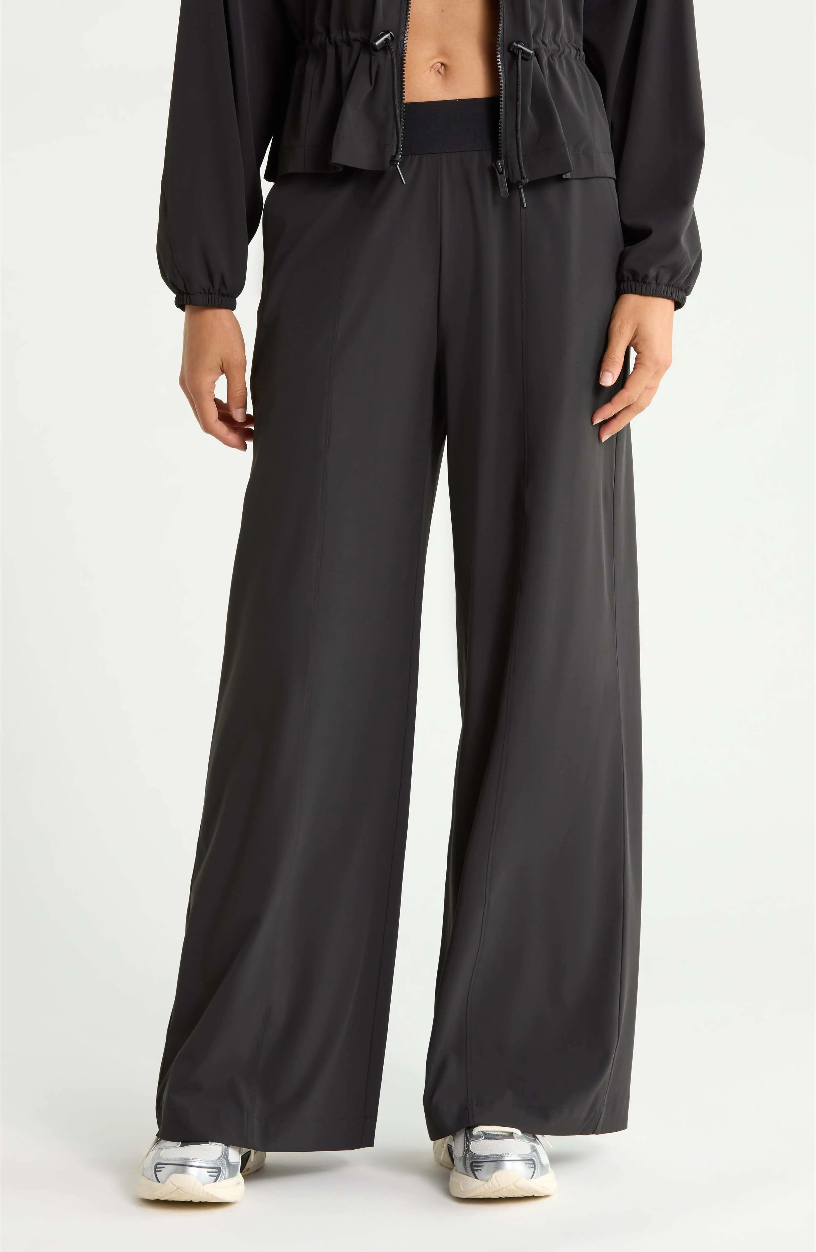 Zella Atlas Elastic Waist Wide Leg Pants (Women) | Nordstrom | Nordstrom