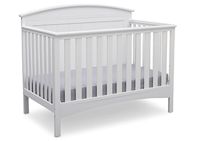 Delta Children Archer 4-in-1 Convertible Crib, Bianca White | Amazon (US)