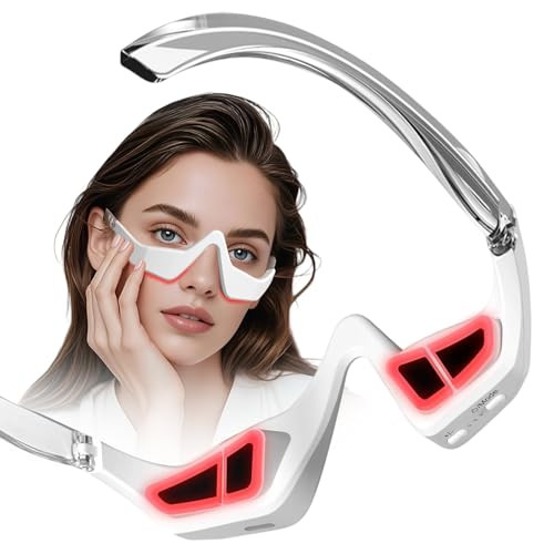 Under Eye Red Light Therapy, 4 Modes Red Light Under Eye Therapy Glasses Microcurrent Eye Massager, Red Light Therapy for Eyes Bags Dark Circles Puffiness Wrinkles Fine Lines, Relieving Eye Fatigue | Amazon (US)