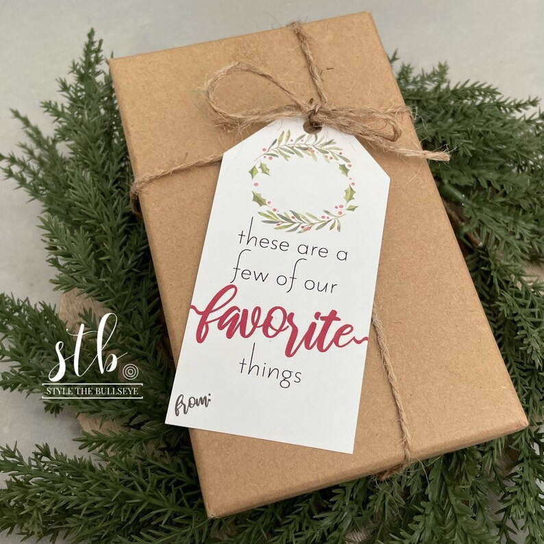 Our Favorite Things Christmas Gift Tag Printable - Christmas Our Favorite Things Tag - Christmas ... | Etsy (US)