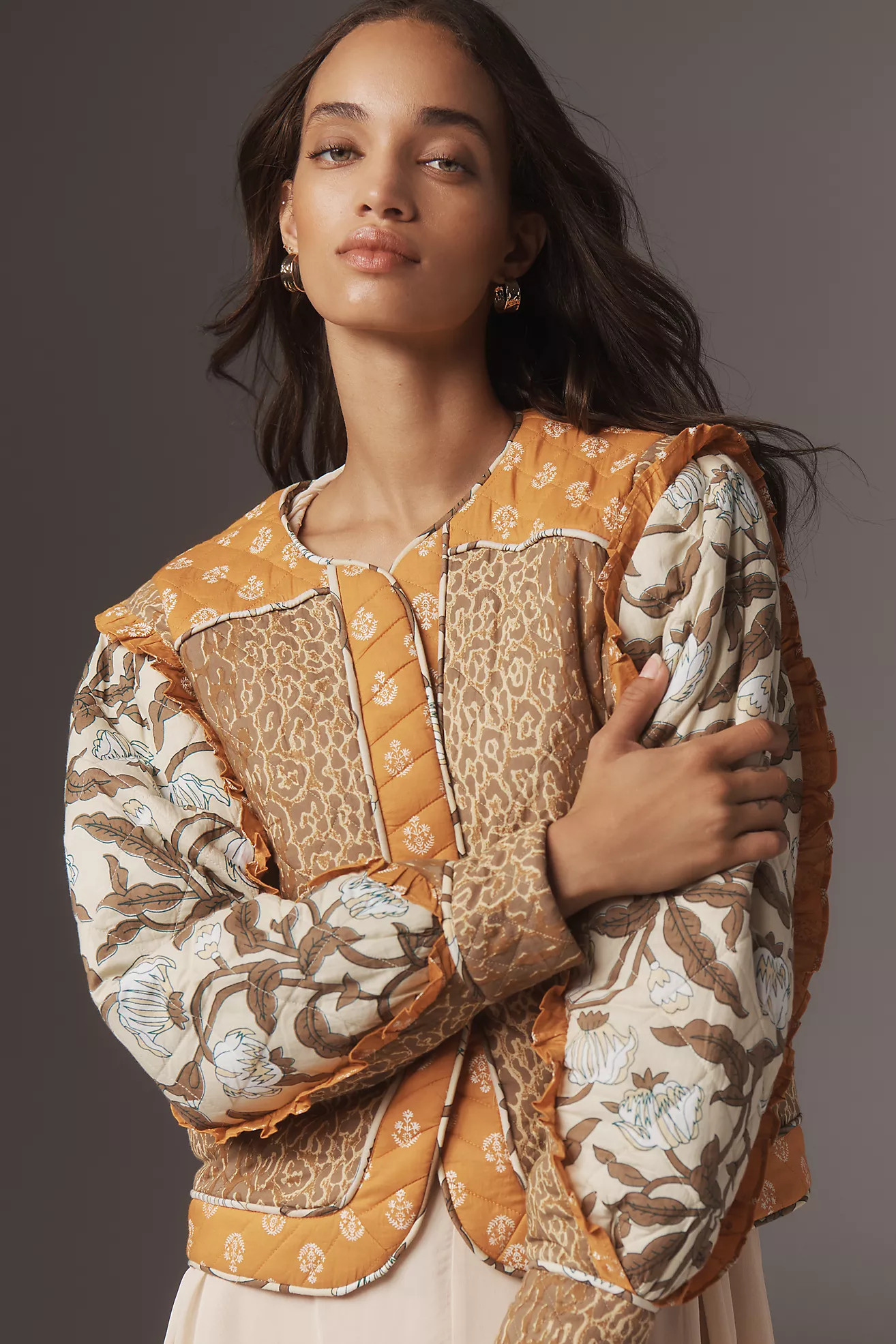Llani Quilted Printed Jacket | Anthropologie (US)