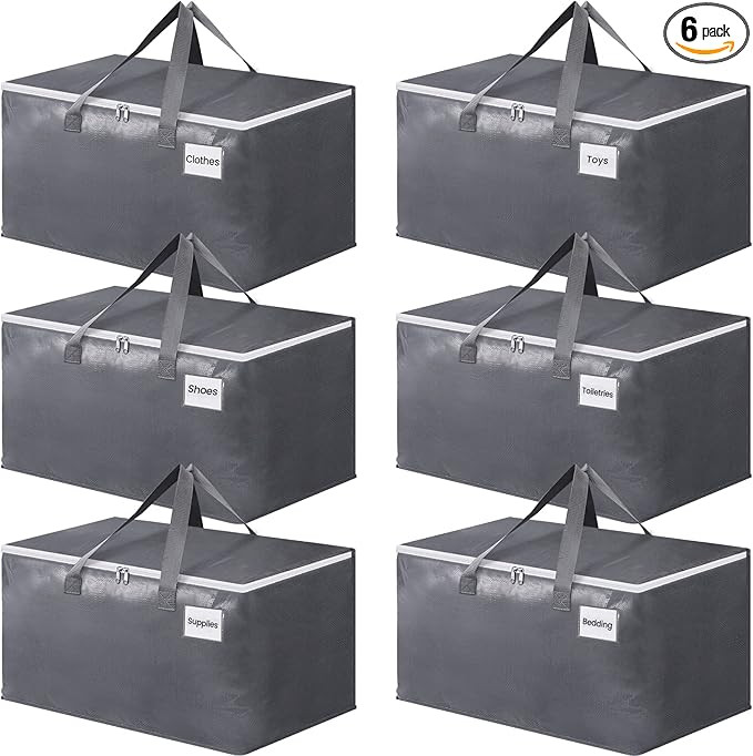 BlissTotes Large Moving Boxes and with Zippers & Handles Moving Supplies with lids, Heavy Duty To... | Amazon (US)