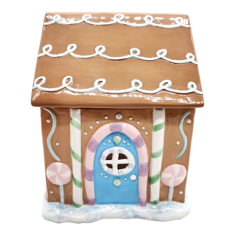 Mrs. Claus' Bakery Gingerbread House Cookie Jar | At Home