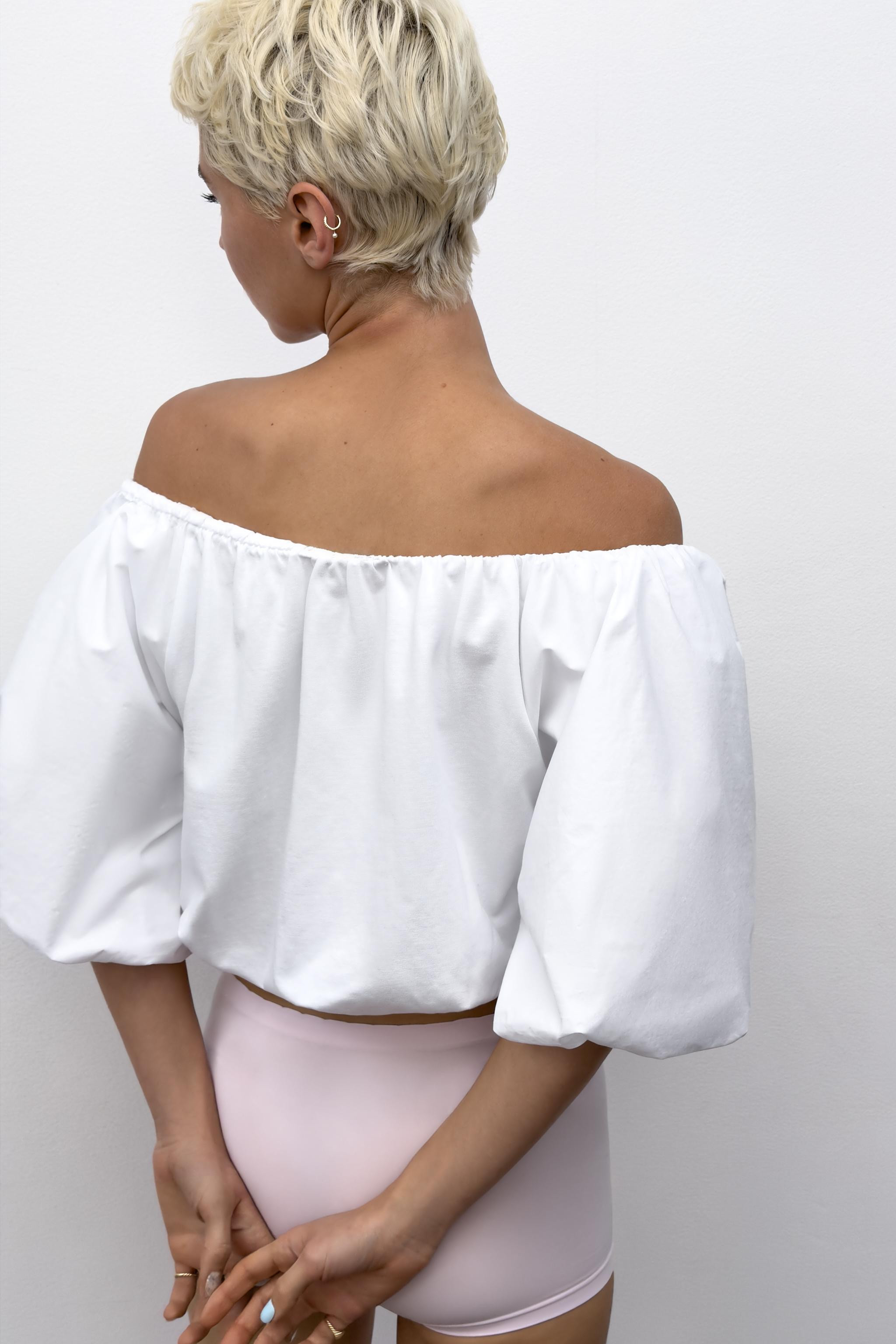 HEAVY COTTON BALLOON TOP | Zara UK
