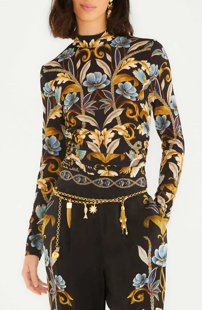 Snake Garden Black Jersey Top | Nordstrom