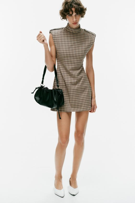 PLAID SHORT JUMPSUIT WITH LOOPS | Zara US