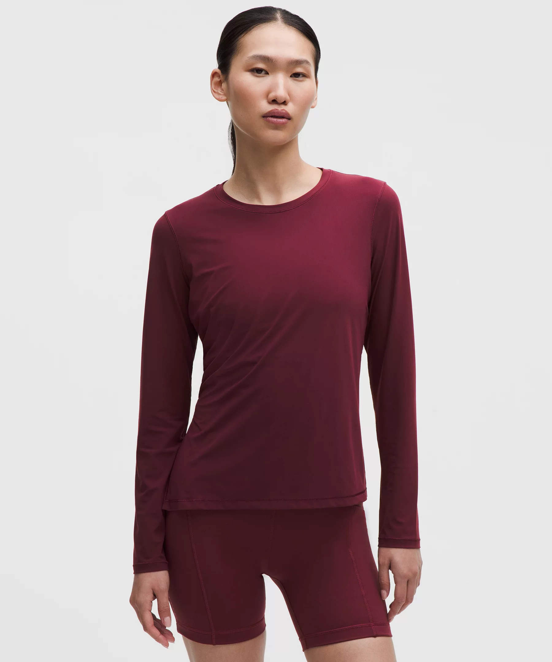 Side-Ruched Running Long-Sleeve Shirt | Lululemon (US)