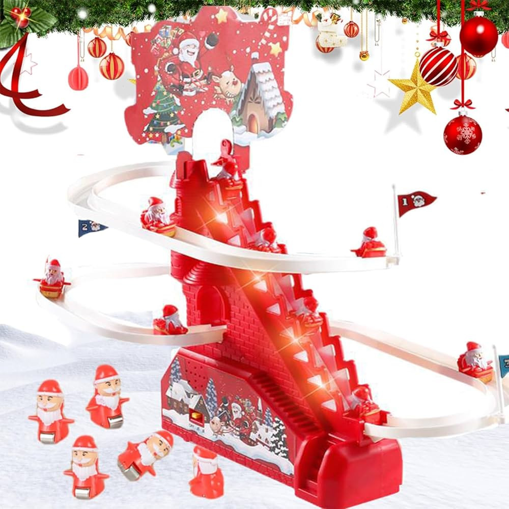 Santa Climbing Toy, Santa Electric Slide Climbing Toys for Automatic Stairs,Playful Santa Race Ga... | Amazon (US)