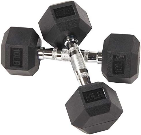 Sporzon! Rubber Encased Hex Dumbbell | Amazon (US)