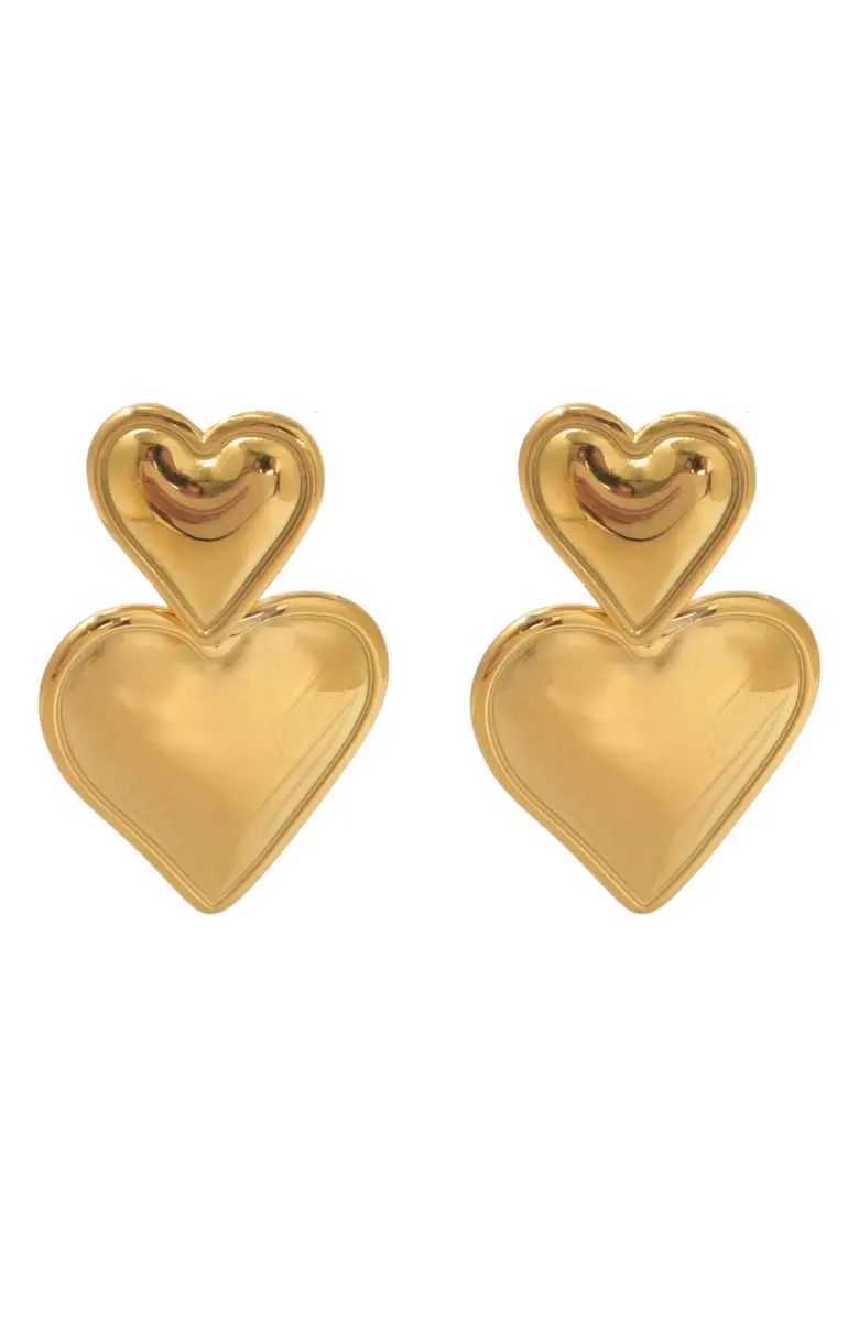 Francesca Double Heart Drop Earrings | Nordstrom
