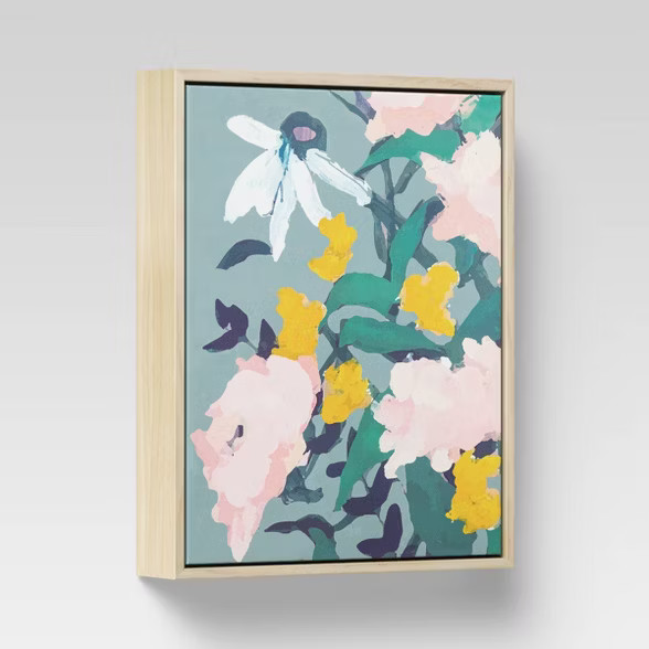 8" x 10" Green Floral Framed Canvas - Opalhouse™ | Target