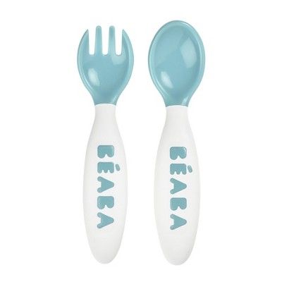 Beaba 2nd Stage Cutlery 2pck Peacock | Target