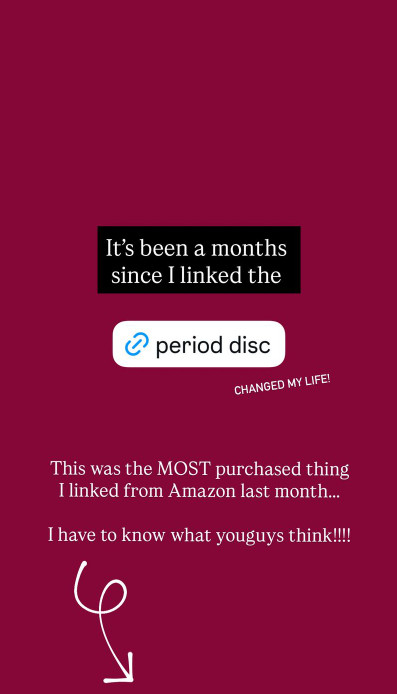 Game changer! This menstrual disc has been a total life saver. I can't believe how comfortable it is. 🌸 

 #LTKdayinmylife #LTKselfcare #LTKU