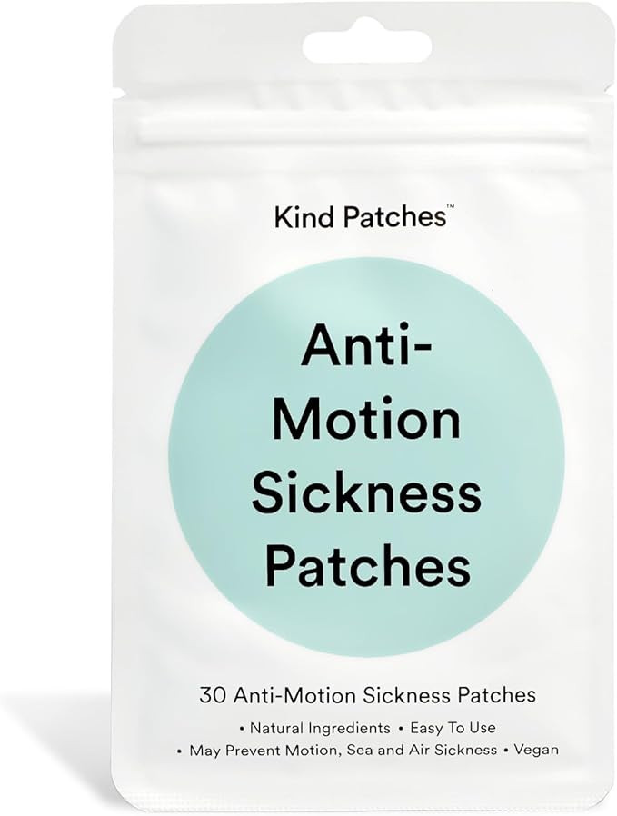 Kind Patches Anti-Motion Sickness Patches - Natural Relief for Motion Sickness - Ginger Root, Min... | Amazon (US)
