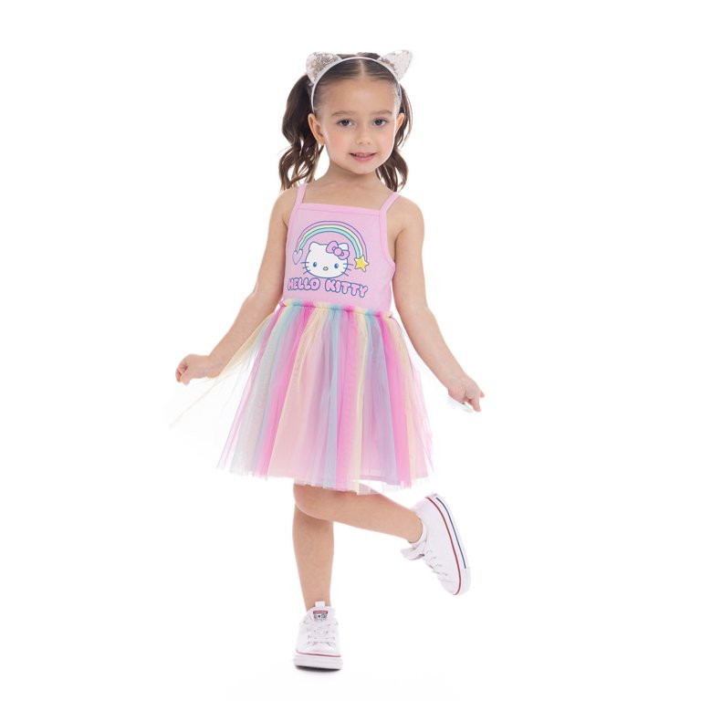 Hello Kitty Toddler Girls Graphic Tank Tutu Dress, Sizes 12M-5T | Walmart (US)